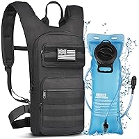 Hydration Backpack with 3L TPU Water Bladder, Tactical Molle Water Backpack for Men Women, Hydration Pack for Hiking, Biking, Running and Climbing