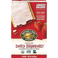 Nature’s Path Organic Frosted Berry Strawberry Toaster Pastries, 11 Ounce (Pack of 12), Non-GMO, Made with Real Strawberries