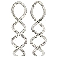 Pair of Stainless Steel Caduceus
