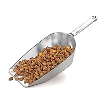 HIC Flat Bottom Multi-Purpose Food and Utility Scoop, Commercial-Grade Anodized Cast Aluminum, 12.25-Inches, 310-millimeters
