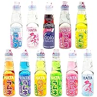 Snackathon Ramune Japanese Soda, Variety Pack (11 Flavors), 6.76 Ounce, 11 Bottles