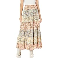 Angie Women's Tiered Skirt with Smocked Waistband