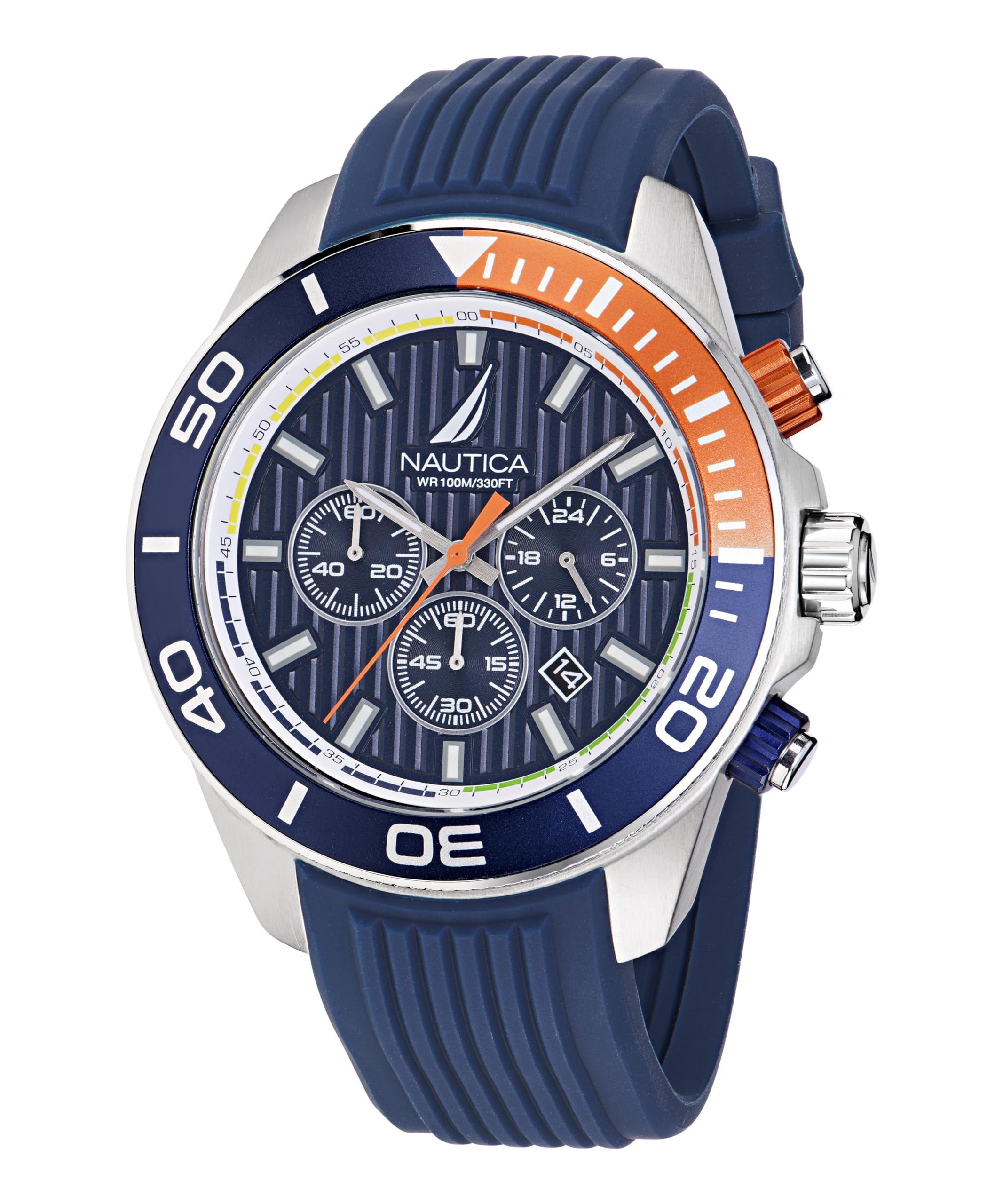 Nautica Men's NAPNOF302 One Blue Silicone Strap Watch