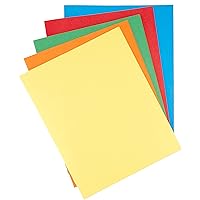 Amazon Basics Twin Pocket File Folders with Fasteners, 25-Pack, Letter, Assorted