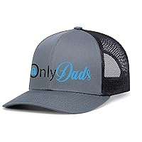 Trenz Shirt Company Mens Fathers Day Hat Only Dads Funny Onlydads Mesh Back Trucker Hat, Charcoal/Black