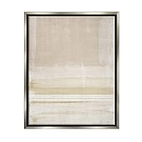 Stupell Industries Abstract Simple Neutral Tones Watercolor Collage, Design by Denise Brown, 16 x 20, Grey Floater Framed