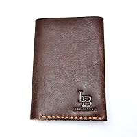 LeatherBrick Short Book Style Bi-Fold Wallet | Pure Leather Wallet | Handmade Leather Wallet | Oil Pullup Leather | Chestnut Brown Color
