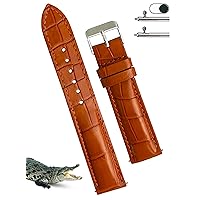 22mm Orange Alligator Belly Leather Unique Watch Band Men Quick Release Handmade Gift for Father, Brother, Son, Colleague DH-153