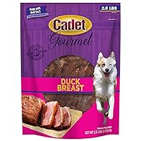 Cadet Gourmet Duck Breast Dog Treats - Healthy & Natural Dog Training Treats for Small & Large Dogs - Inspected & Tested in USA (2.5 lb.)