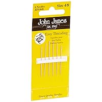 Colonial JJ114-48 Easy Threading Calyxeye Hand Needles, 4/8 6/ , Silver