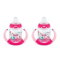 NUK Learner Cup, 5oz, 2-Pack, Flowers – BPA Free, Spill Proof Sippy Cup