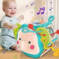 MYREBABY Baby Educational Toys, 20 in 1 Baby Activity Cube Toys, Montessori for 1-3 Years Old Children Sensory Toys with Music and Lights, The Best Gift for Babies from 6 to 12-18 Months