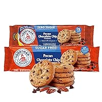 Voortman Pecan Chocolate Chip Sugar Free Cookie With Conversion Chart (2 Pack SimplyComplete Bundle) Real Cocoa, No Artificial Colors, Flavors or High-Fructose Corn Syrup