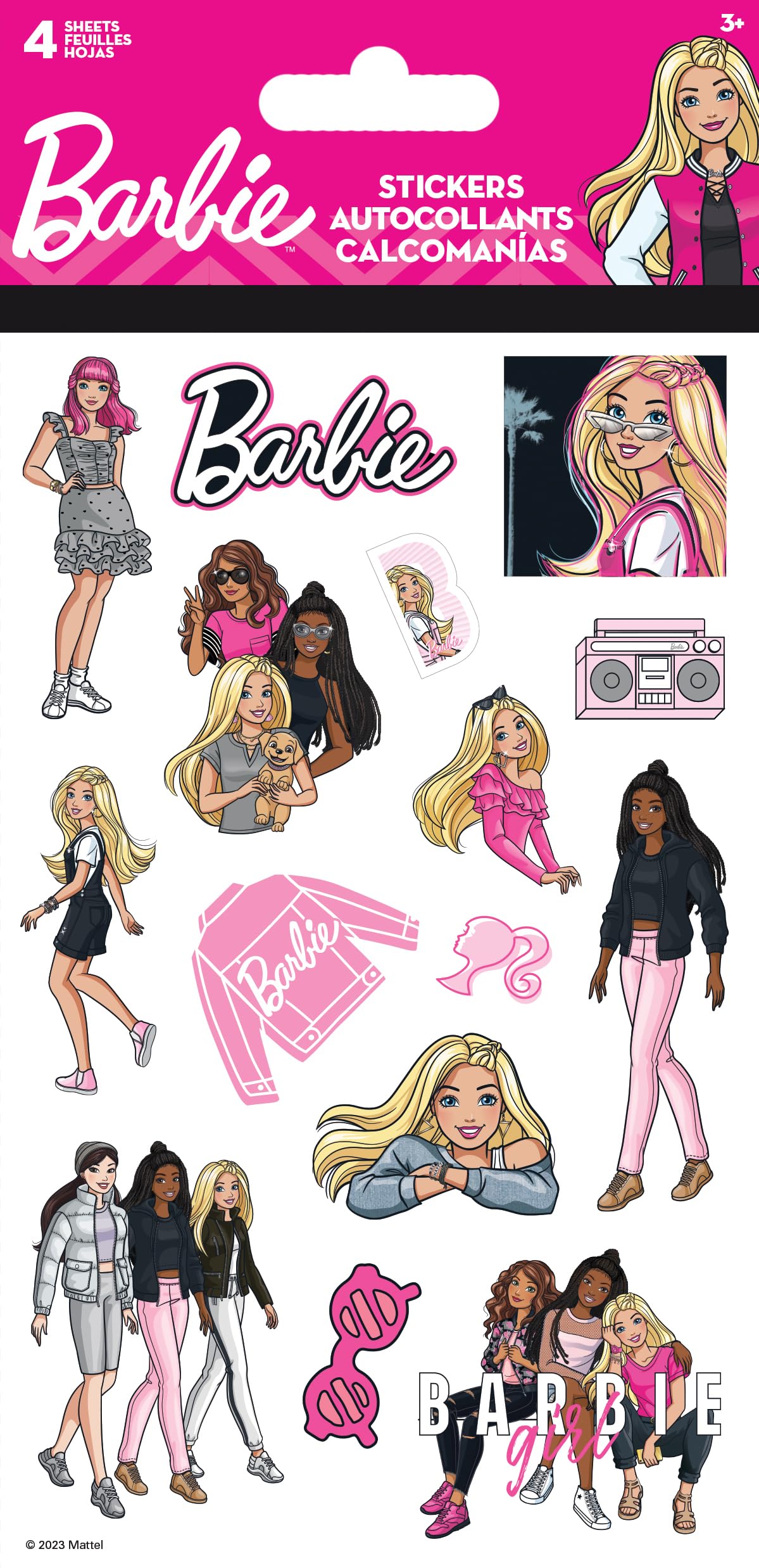 Barbie - Core - Standard 4 Sheet Stickers Standard Stickers - 4 Sheet