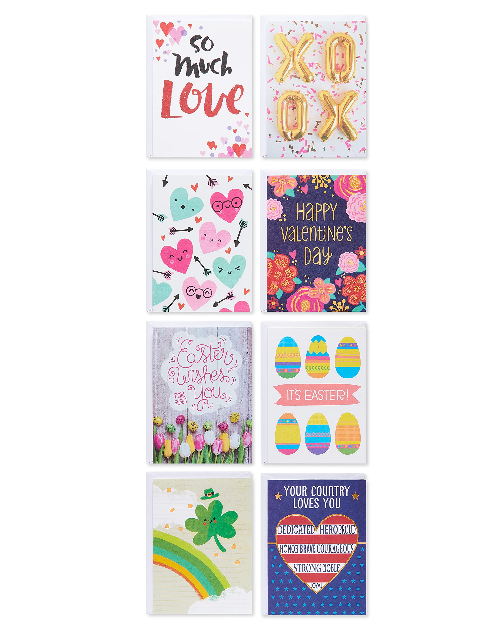 American Greetings Deluxe Holiday Card Assortment, Christmas, Halloween, Thanksgiving, Mother's Day (33-Count)
