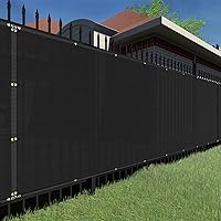 TANG Privacy Fence Screen Black 4' x 12' for Patio Garden Heavy Duty Residential Windscreen Fence Privacy Blockage for Backyard School Commercial Netting Fence Permeable 3 Years Warranty