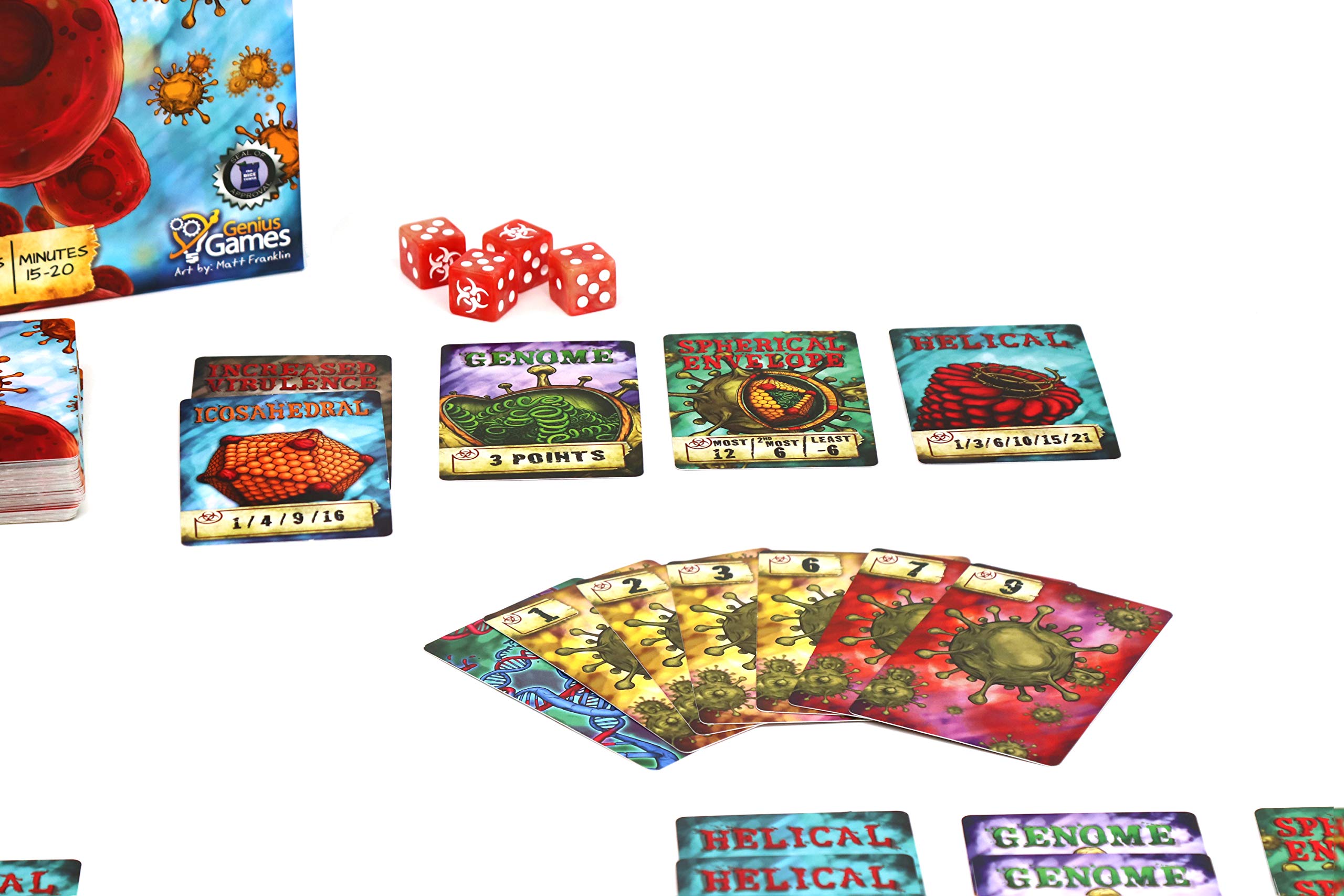 Virulence: An Infectious Virus Card Game - Educational Bidding Game for Kids 8+ - Perfect Biology Board Game for Kids, Teens, and Adults - Medical Science Gifts for Nurses, Doctors, Teachers