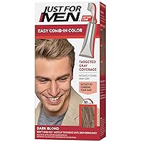 Just For Men Easy Comb-In Color Mens Hair Dye, Easy No Mix Application with Comb Applicator - Dark Blond, A-15, Pack of 1
