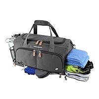 Ultimate Gym Bag 2.0: The Durable Crowdsource Designed Duffel Bag with 10 Optimal Compartments Including Water Resistant Pouch