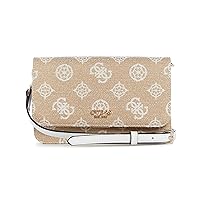 GUESS Loralee Crossbody Flap Organizer, White Logo