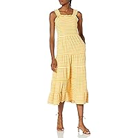 KENDALL + KYLIE Women's Plus Size Square Neck Maxi Dress