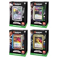 Magic: The Gathering Commander Masters Commander Deck Bundle – Includes Set of 4 Decks (1 Eldrazi Unbound, 1 Enduring Enchantments, 1 Planeswalker Party, and 1 Sliver Swarm)
