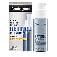 Rapid Wrinkle Repair Retinol Face Moisturizer with SPF 30 Sunscreen, Daily Anti-Aging Face Cream with Retinol & Hyaluronic Acid to Fight Fine Lines, Wrinkles, & Dark Spots, 1 fl. oz