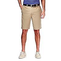 Haggar Men's Cool 18 Classic Fit Flat Front Expandable Waistband Short (Regular and Big & Tall Sizes)