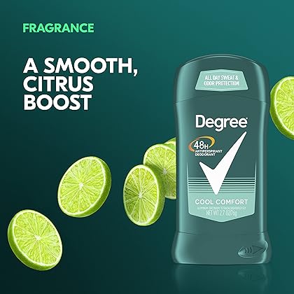 Degree Men Original Antiperspirant Deodorant Non-Irritating for Sensitive Skin Cool Comfort Deodorant for Men, 2.7 Ounce (Pack of 6)