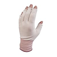 GLHF-XL Nylon Half Finger Knit Glove Liner Cuff, 1.7 Mils Thick, Extra Large (Pack of 300 Pairs)
