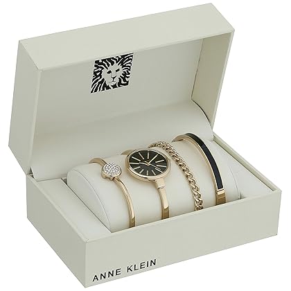 Anne Klein Women's Bangle Watch and Bracelet Set, AK/1470