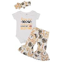 Unique Baby Girls Kiss Me Now New Years Romper Outfit Set (9m, Clocks)