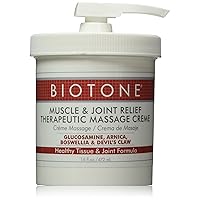 Biotone Biotone Muscle and Joint Relief Therapeutic Products Massage Creme, 16 Ounce