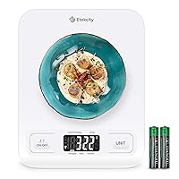 Etekcity Food Kitchen Scale, Digital Mechanical Weighing Scale,Grams and Ounces for Weight Loss, Baking, Cooking, Keto and Meal Prep, LCD Display, Medium, White