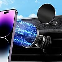 UBeesize Magnetic Car Phone Holder, Compatible with iPhone 14/13 Pro/Max/Mini, 360 Swivel, Easy Access, Wide Compatibility