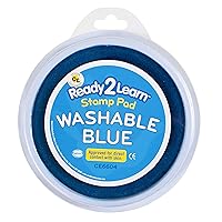 READY 2 LEARN Jumbo Circular Washable Stamp Pad - Blue - 5.75