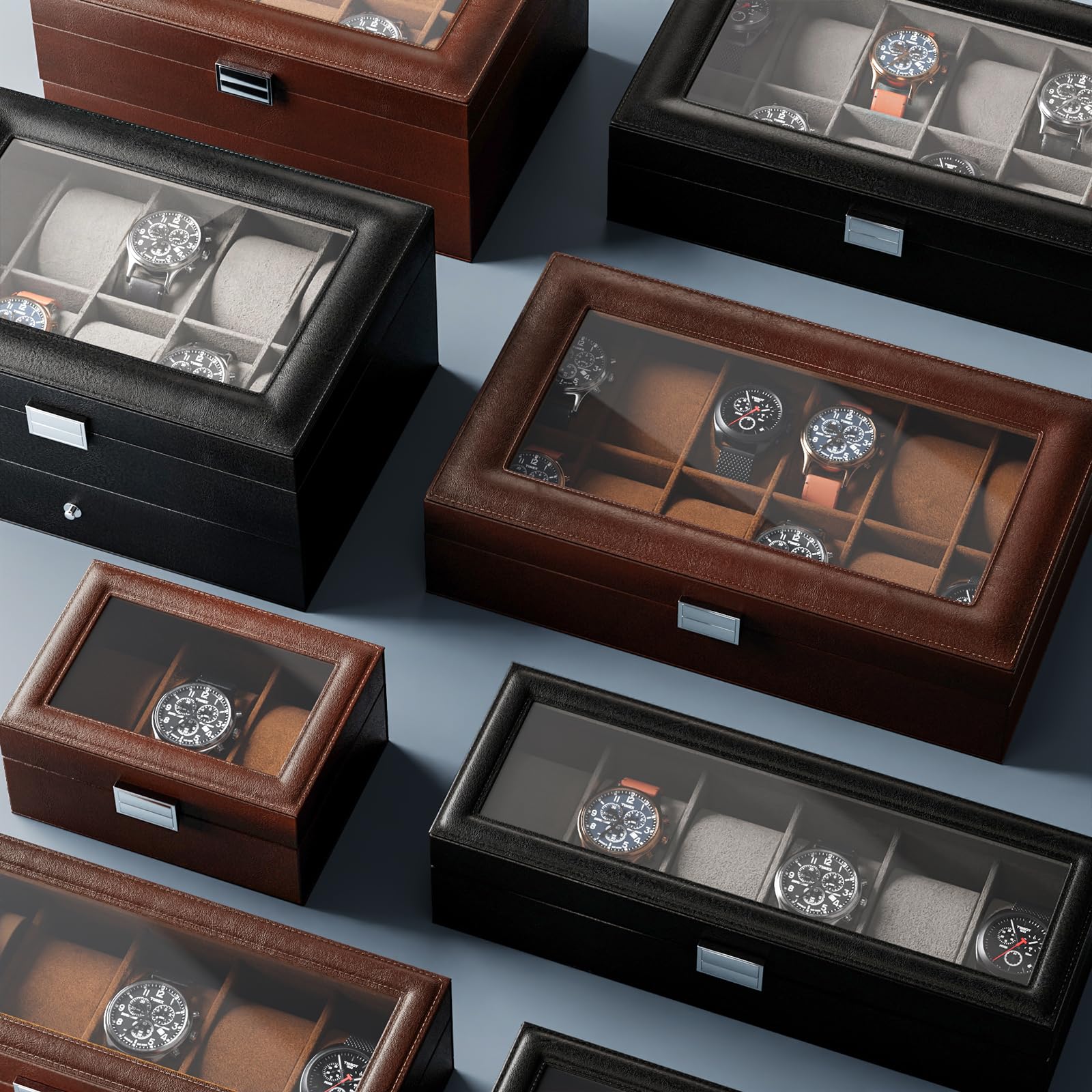 ProCase Sunglass Organizer Bundle with 6 Slots Watch Box
