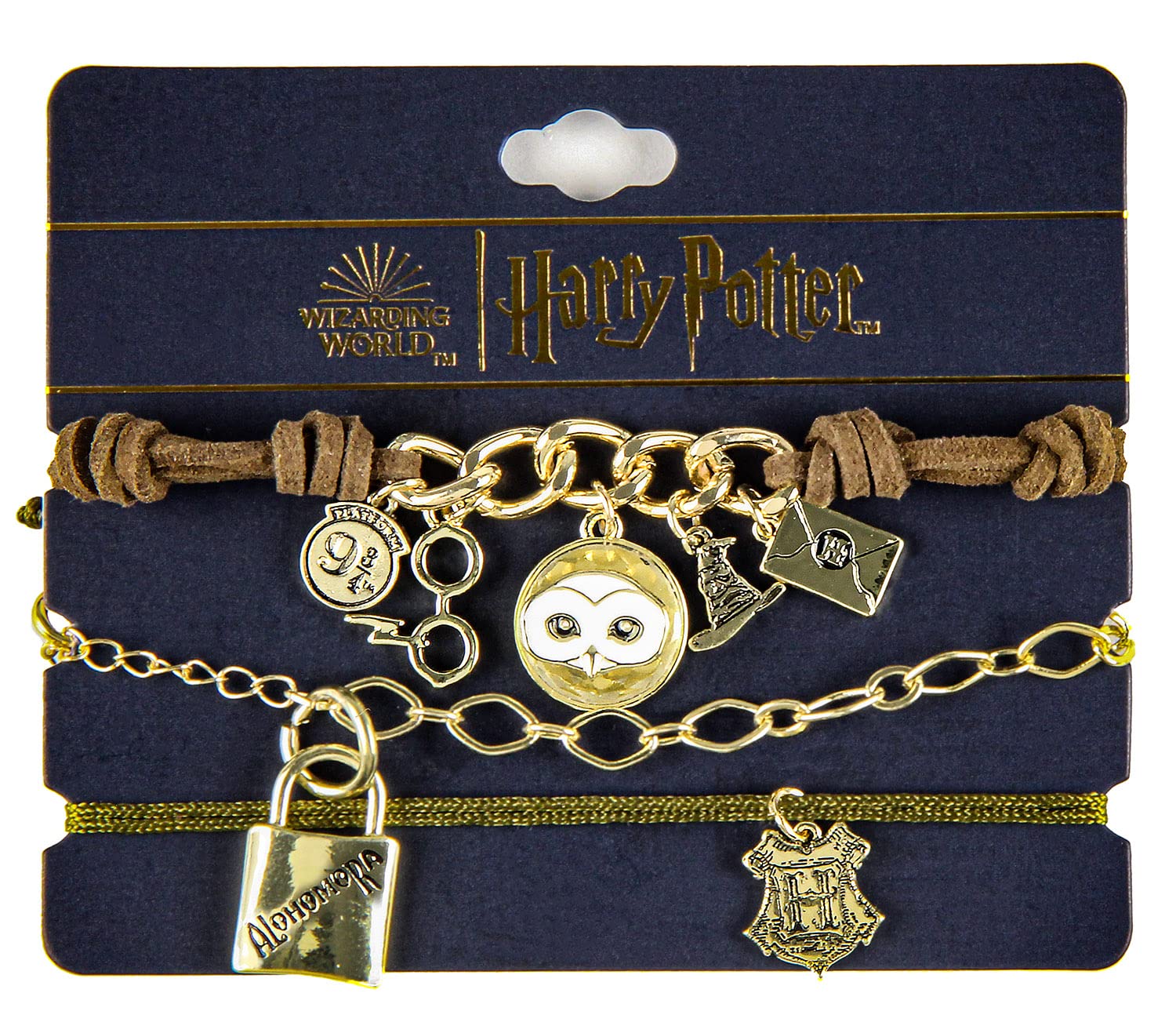 Bioworld Harry Potter Multi Charm 3 Piece Arm Party Bracelet Set