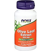 NOW Foods Olive Leaf Ext 500mg 6% Capsules, 60 CT