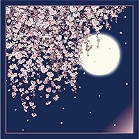 Furoshiki Wrapping Cloth Japanese Spring Sakura and Moon