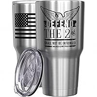 We The People Holsters - Defend The 2nd - Shall Not Be Infringed - Gun Coffee Tumbler - American Flag Coffee Travel Mug - American Made Travel Mug - Double Insulated Tumbler - 30 oz