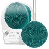 FOREO Luna 4 Body Brush - Exfoliating Body Scrubber - Premium Lymphatic Drainage Skincare Tool - IP68 Waterproof - Strawberry Legs Treatment