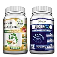 Advanced Brain-Enhancing Supplement Bundle, Korean Red Ginseng Root and Ginkgo Biloba and a Blend of Vitamins That optimizes Memory, Energy, Focus, and Clarity