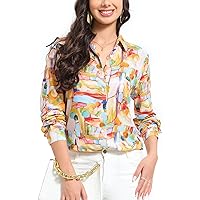 JMITHA Womens Long Sleeve Button Down Shirts Dressy Casual Tops Work Blouses