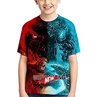 Boys Shirt Monster T-Shirt 3D Printing Kids Shirts Girls T-Shirt Crew Neck Short Sleeve