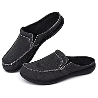 ADAX Men's Plantar Fasciitis & Pain Relief Orthotic Slippers with Arch Support (Size:US 7-US 14)