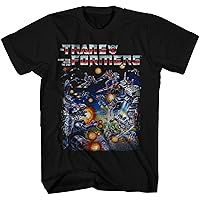 TRANSFORMERS Retro Scene 80's Cartoon Toy Autobots Decepticons Officially Licensed Adult T-Shirt