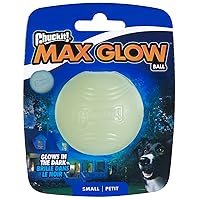 Chuckit! Max Glow Ball Dog Toy, Small (2 Inch Diameter) for dogs 0-20 lbs, Pack of 1