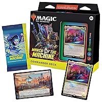 Magic: The Gathering March of the Machine Commander Deck - Tinker Time (100-Card Deck, 10 Planechase cards, Collector Booster Sample Pack + Accessories)