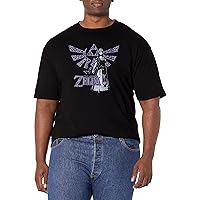 Nintendo Zelda Cheetah Crest Men's Tall Tops Short Sleeve Tee Shirt Black